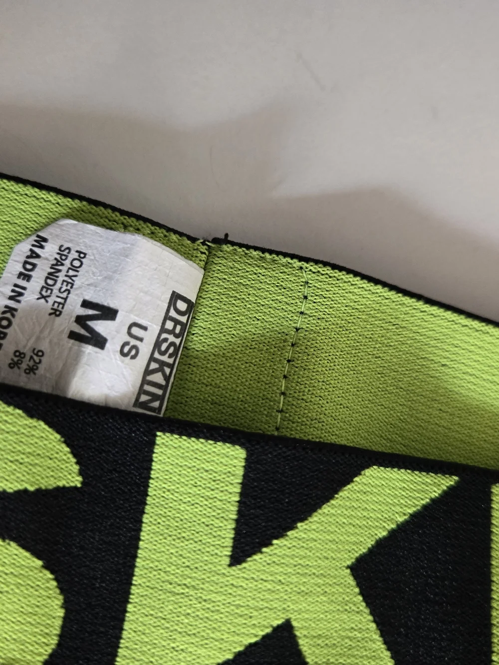 DRSKIN Mens Black and Neon Green Compression Leggings
